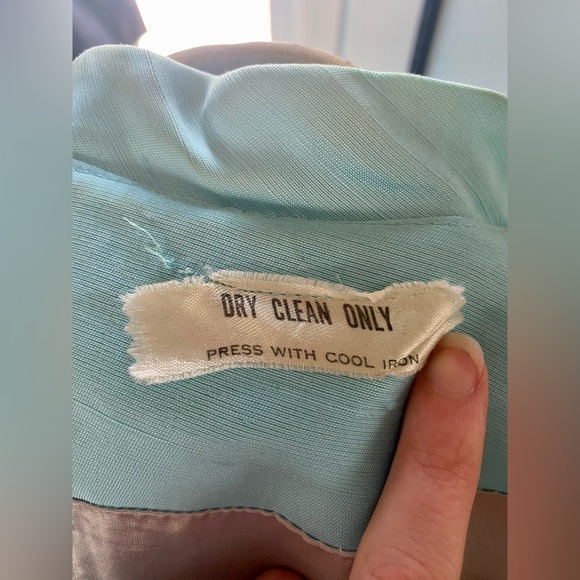 Vintage blue 60s Mod two piece dress suit with button up jacket S-M - Picture 10 of 10